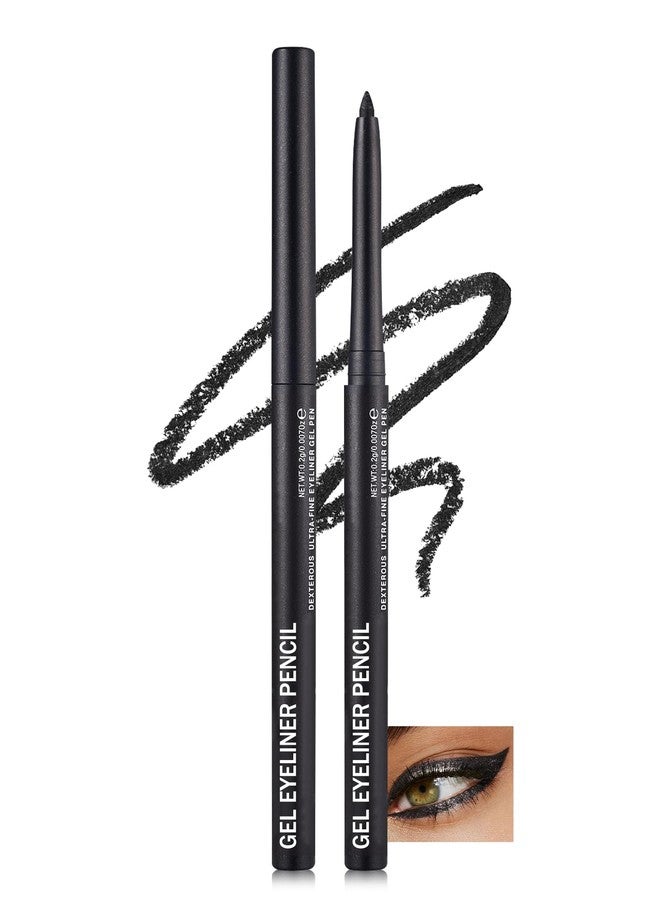 Lestpola Black Glitter Gel Eyeliner Pencil Waterproof, Metallic Retractable Cream Smooth Eye Liner Pencils, Long Lasting Waterline Hypoallergenic Eyeliner Pen, Highly Pigmented Smudge-Proof Makeup for Women-12 - Image 1